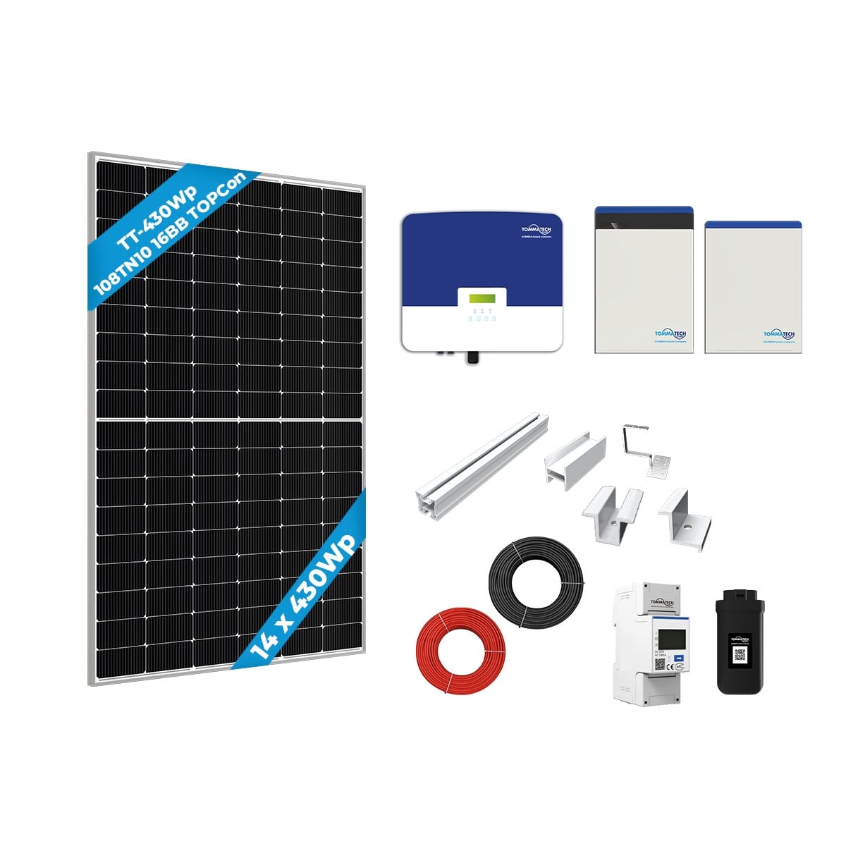 Tek Faz 6kWe Hibrit Medium Paket